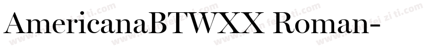 AmericanaBTWXX Roman字体转换